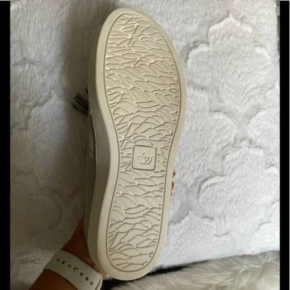 Spenco Orthotic Slip-On Slide Gray Mules - Celine Raffia Sz 7D - Picture 4 of 9